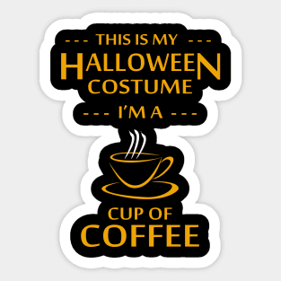 Cup of Coffee Halloween Costume Sticker